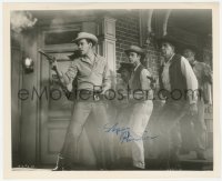 3f0739 SKIP HOMEIER signed 8x10 still 1959 with a group of armed men in Plunderers of Painted Flats!