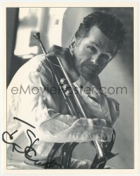 3f0755 TOM SKERRITT signed 8x10 publicity still 1980s portrait with trumpet used for Guess ads!
