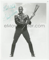 3f1174 WOODY STRODE signed 8x10 REPRO 1980s showing his amazing physique in Sergeant Rutledge!