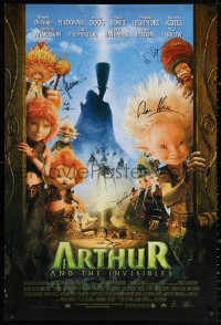 3f0028 ARTHUR & THE INVISIBLES signed DS 1sh 2006 by Nate Corddry, Rob Corddry & FOUR others!