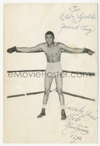 3f0894 BOB MONTGOMERY signed 5x7 photo 1942 NYSAC lightweight boxing champ, a black boxer!