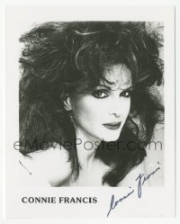 3f0898 CONNIE FRANCIS signed 4x5 photo 1980s great glamour portrait of the pop singer!