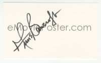 3f0772 ANNE BANCROFT signed 3x5 index card 1980s it can be framed & displayed with a repro!