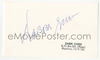 3f0791 DABBS GREER signed 3x5 index card 1980s it can be framed & displayed with a repro still!