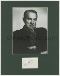 3f0128 GALE GORDON signed 3x5 index card in 11x14 display 1940s ready to frame & display!