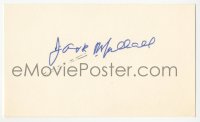 3f0813 JACK MULHALL signed 3x5 index card 1970s it can be framed & displayed with a repro still!