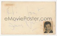 3f0814 JACK PALANCE signed 3x5 index card 1980s it can be framed & displayed with a repro!