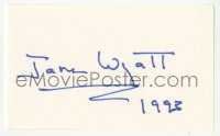 3f0819 JANE WYATT signed 3x5 index card 1993 it can be framed & displayed with a repro!
