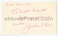 3f0823 JO VAN FLEET signed 3x5 index card 1982 it can be framed & displayed with a repro still!