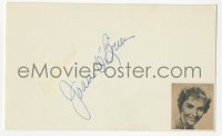 3f0824 JOAN O'BRIEN signed 3x5 index card 1980s it can be framed & displayed with a repro!