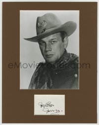 3f0136 JOSEPH COTTEN signed 3x5 index card in 11x14 display 1993 ready to frame & display!