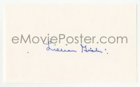 3f0838 LILLIAN GISH signed 3x5 index card 1980s it can be framed with the included REPRO still!