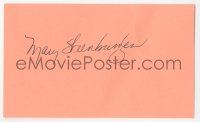 3f0849 MARY STEENBURGEN signed 3x5 index card 1980s it can be framed & displayed with a repro still!