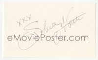 3f0872 SHEREE NORTH signed 3x5 index card 1980s it can be framed with the included REPRO still!