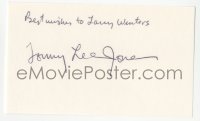 3f0879 TOMMY LEE JONES signed 3x5 index card 1990s it can be framed & displayed with a repro!