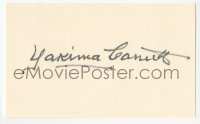 3f0882 YAKIMA CANUTT signed 3x5 index card 1980s it can be framed & displayed with a repro still!