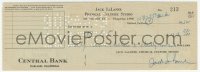 3f0421 JACK LALANNE canceled check 1952 he paid $117.38 to the Pacific Gas & Electric Company!