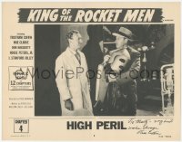 3f0113 KING OF THE ROCKET MEN signed chapter 4 LC #6 R1956 by Tristram Coffin, who's holding costume!