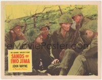 3f0119 SANDS OF IWO JIMA signed LC #4 1950 by John Agar, Marines look to John Wayne for guidance!