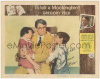 3f0120 TO KILL A MOCKINGBIRD signed LC #2 1962 by Gregory Peck, who's w/Mary Badham & Philip Alford!
