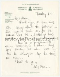 3f0402 WILLIAM SWAN signed letter 1961 telling a fan what he was up to & thanking him!