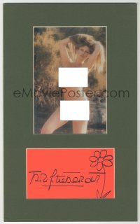 3f0062 BRIGITTE BARDOT signed paper in 9x14 display 1980s nude portrait, ready to hang on your wall!