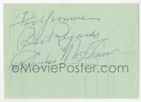 3f0469 CHARLES MCGRAW signed 4x6 paper 1970s it can be framed & displayed with a repro still!