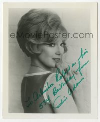3f0903 EDIE ADAMS signed 4x5 photo 1970 sexy close portrait looking over her shoulder!