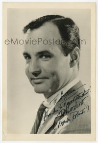 3f0924 MARK ROBERTS signed 5x8 photo 1950s head & shoulders portrait of the Black Arrow actor!