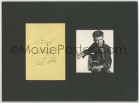 3f0061 RICKY NELSON signed note paper in 9x12 display 1980s ready to frame & hang on your wall!