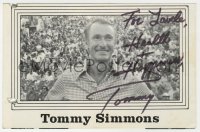 3f0349 TOMMY SIMMONS signed 6x9 publicity card 1970s images of him with top actors & actresses!
