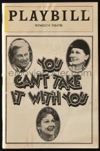 3f0070 COLLEEN DEWHURST signed playbill 1983 when she was in You Can't Take It With You on Broadway!