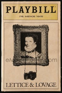 3f0072 MAGGIE SMITH signed playbill 1990 when she appeared on stage in Lettice & Lovage!