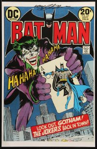 3f0051 NEAL ADAMS signed 11x17 REPRO poster 2000s cool Batman & Joker comic book cover art!
