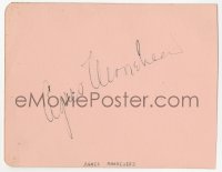 3f0204 AGNES MOOREHEAD/SIMONE SIMON signed 4x5 cut album page 1940s includes a repro still!