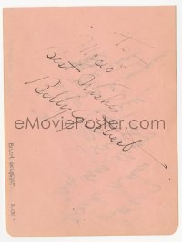 3f0224 BILLY GILBERT/GRACE MCDONALD signed 4x6 cut album page 1940s it can be framed with a repro!