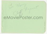 3f0234 CLIFF NAZARRO signed 5x6 cut album page 1930s it can be framed with a repro still!