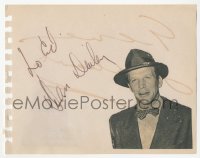 3f0235 DAN DAILEY/GENE LOCKHART signed 5x6 cut album page 1940s it can be framed with a repro!