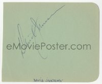 3f0236 DAVID JANSSEN signed 5x6 cut album page 1950s can be framed and displayed with a repro still!