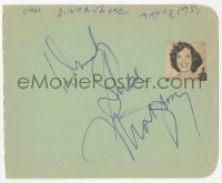 3f0238 DINAH SHORE signed 5x6 cut album page 1951 can be framed and displayed with a repro still!