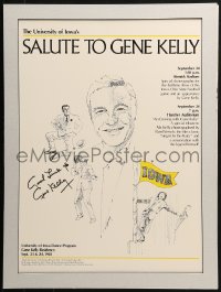3f0001 GENE KELLY signed matted 17x22 special poster 1983 University of Iowa salutes the Hollywood star!