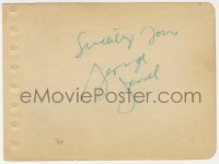 3f0253 GEORGE JESSEL signed 4x6 cut album page 1930s it can be framed & displayed with a repro!