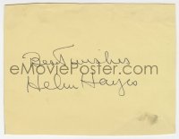 3f0263 HELEN HAYES/ART LINKLETTER signed 4x5 cut album page 1940s it can be framed with a repro!