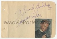 3f0281 JIMMY LYDON/FRANCES LANGFORD signed 4x6 cut album page 1940s it can be framed with a repro!