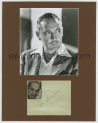 3f0193 JOHN BARRYMORE signed 4x5 cut album page in 11x14 display 1940s ready to frame & display!