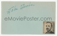 3f0288 JOHN QUALEN signed 3x5 cut album page 1940s it can be framed with a repro still!