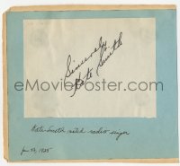 3f0291 KATE SMITH signed 3x4 cut album page 1935 it can be framed with a repro still!