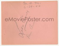 3f0298 LEON AMES signed 5x6 cut album page 1950 it can be framed with a repro still!