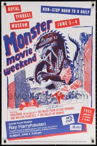 3f0026 RAY HARRYHAUSEN signed 23x35 Canadian film festival poster 1980s Monster Movie Weekend!