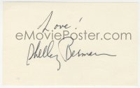 3f0326 SHELLEY BERMAN signed 3x5 cut album page 1980s it can be framed & displayed with a repro still!